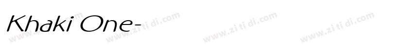 Khaki One字体转换